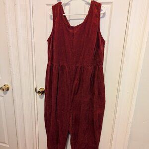 LE Lucy & Yak Bowie Jumpsuit Corduroy Maroon